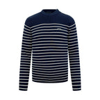 [VIP Exclusive] 2026 New Triangle Brand Striped Embroidered Button-Side-Opening Jumper (25342-B35)