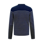 [VIP Exclusive] 2026 New Triangle Brand Striped Embroidered Button-Side-Opening Jumper (25342-B35)