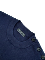 [VIP Exclusive] 2026 New Triangle Brand Striped Embroidered Button-Side-Opening Jumper (25342-B35)