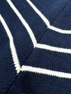 [VIP Exclusive] 2026 New Triangle Brand Striped Embroidered Button-Side-Opening Jumper (25342-B35)
