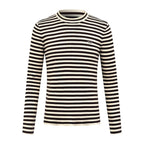 [VIP Exclusive] 2026 New Triangle Brand Striped Embroidered Crew-Neck Jumper (25341-B30)