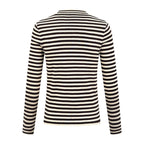 [VIP Exclusive] 2026 New Triangle Brand Striped Embroidered Crew-Neck Jumper (25341-B30)