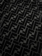 2026 New FF Black Flocked Shorts (30011-A60)