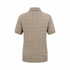 2026 Women's RL Cable-Knit Polo Neck Sweater (FF719)