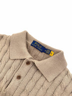 2026 Women's RL Cable-Knit Polo Neck Sweater (FF719)