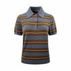 2026 Women’s MM Logo Jacquard Striped Jumper  (FF711)