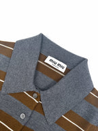 2026 Women’s MM Logo Jacquard Striped Jumper  (FF711)