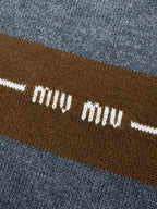 2026 Women’s MM Logo Jacquard Striped Jumper  (FF711)