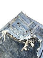 [VIP Exclusive] 2026 New Acn Optical Illusion Print, Dyed and Distressed Denim Shorts (CC967-B45)