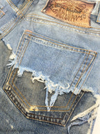 [VIP Exclusive] 2026 New Acn Optical Illusion Print, Dyed and Distressed Denim Shorts (CC967-B45)
