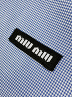 2026 Women’s MM Logo Check Short-Sleeved Shirt (FF723)