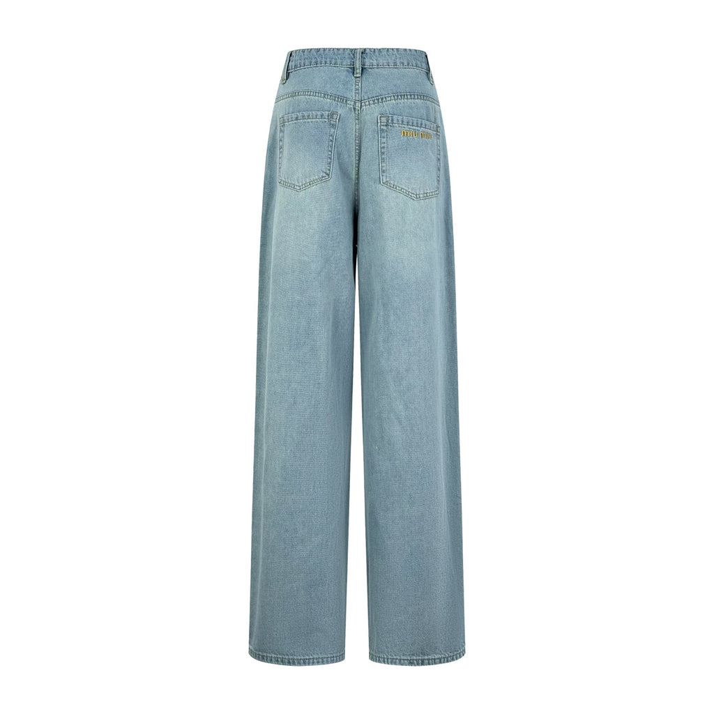 2026 Women’s MM Embroidered Logo Jeans  (EE410)
