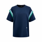 2026 Women’s Way Embroidered Striped Patchwork Short-Sleeved Top (DD108)