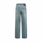 2026 Women’s Way Embroidered Leather-Tagged Jeans (EE414)