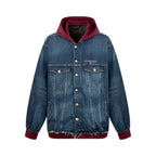 [VIP Exclusive] 2026 New Balen Embroidered Denim Hooded Jacket (25337-C30)