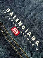 [VIP Exclusive] 2026 New Balen Embroidered Denim Hooded Jacket (25337-C30)