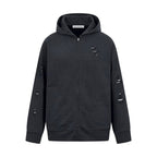 2026 New Acn Distressed Logo Zip-Up Jacket with Holes (25303-B75)