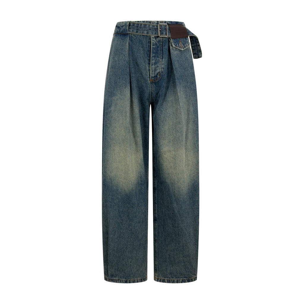 2026 New Way Leather Patch Jeans (BB828-B70)