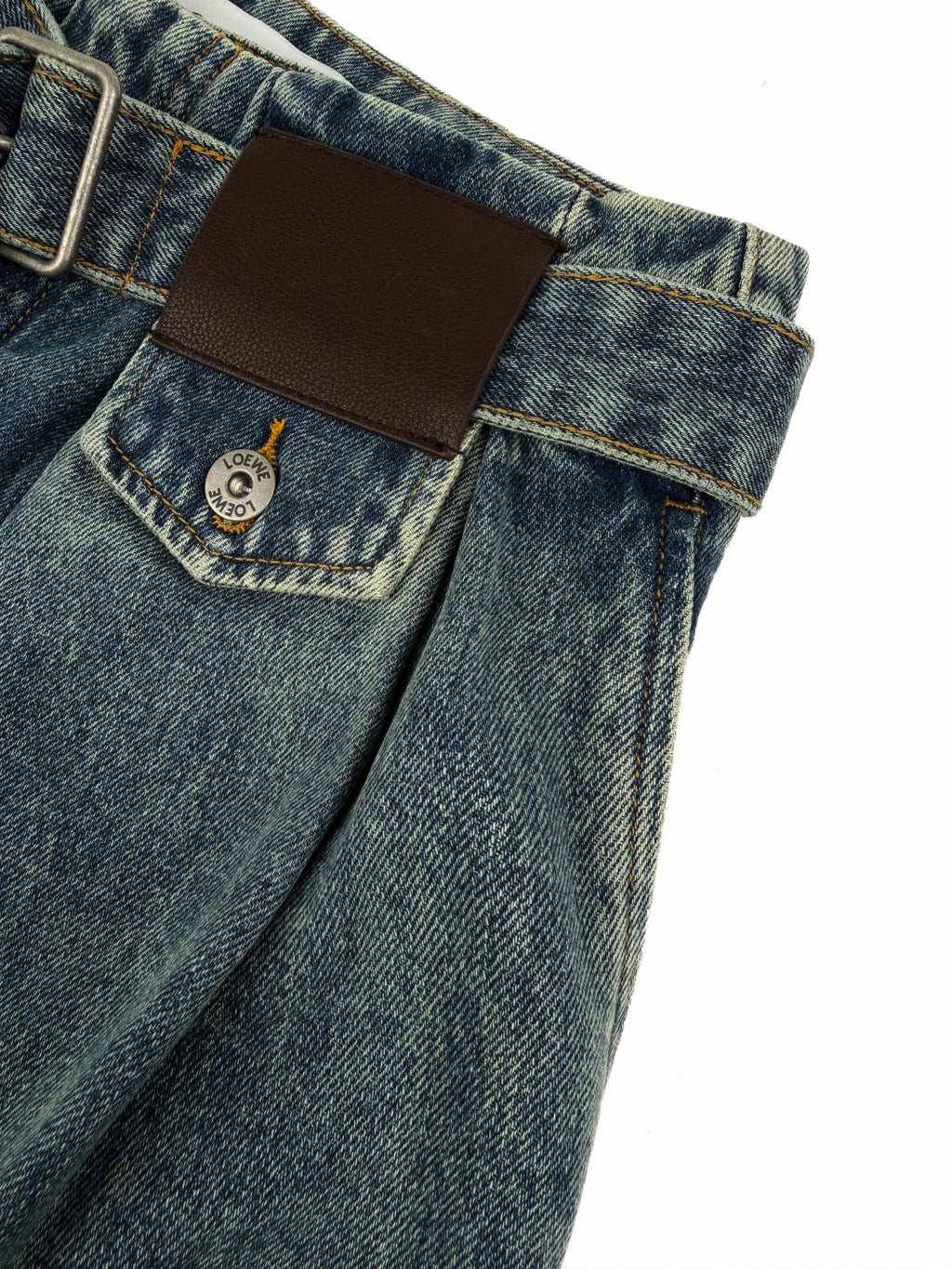 2026 New Way Leather Patch Jeans (BB828-B70)