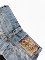 2026 Women's Acn Optical Illusion Striped Dyed Jeans (FF715)