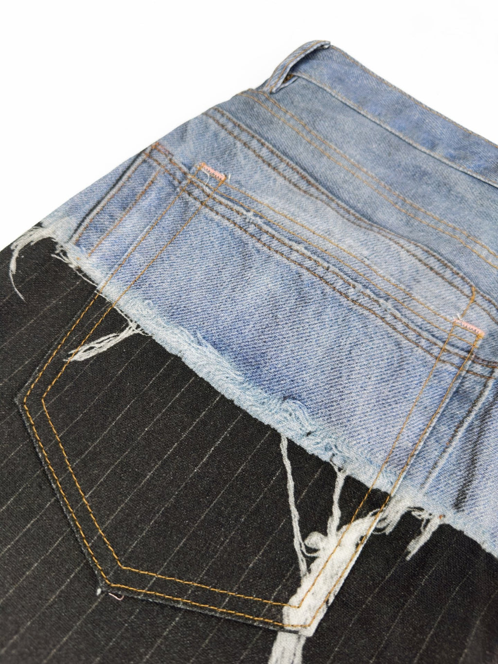 2026 Women's Acn Optical Illusion Striped Dyed Jeans (FF715)