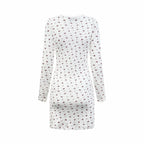 2026 Women’s MM Floral Long-Sleeved Dress (FF746)