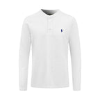 2026 New RL Embroidered Henley-neck Long-sleeved Top (CC977-A35)