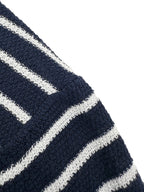 [VIP Exclusive] 2026 New RL Embroidered Stripe Polo Neck Knit (CC985-A80)