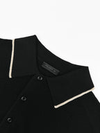 2026 New Triangle Brand Logo Mesh Polo Neck Knit Top (CC983-A75)