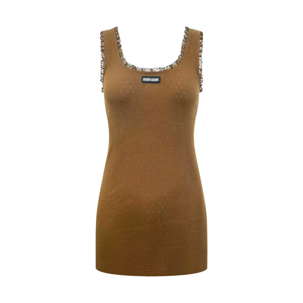 2026 Women’s MM Lace-Trimmed Tank Top (FF742)