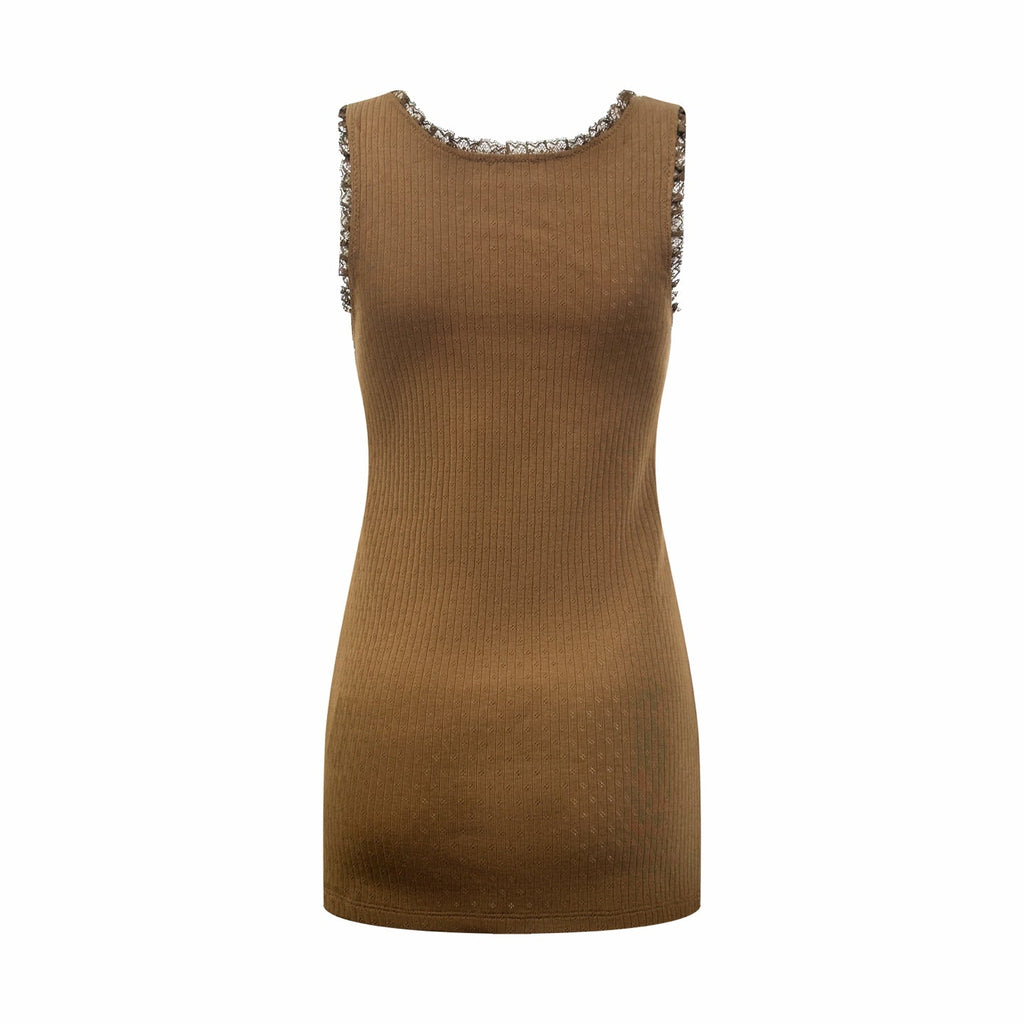 2026 Women’s MM Lace-Trimmed Tank Top (FF742)