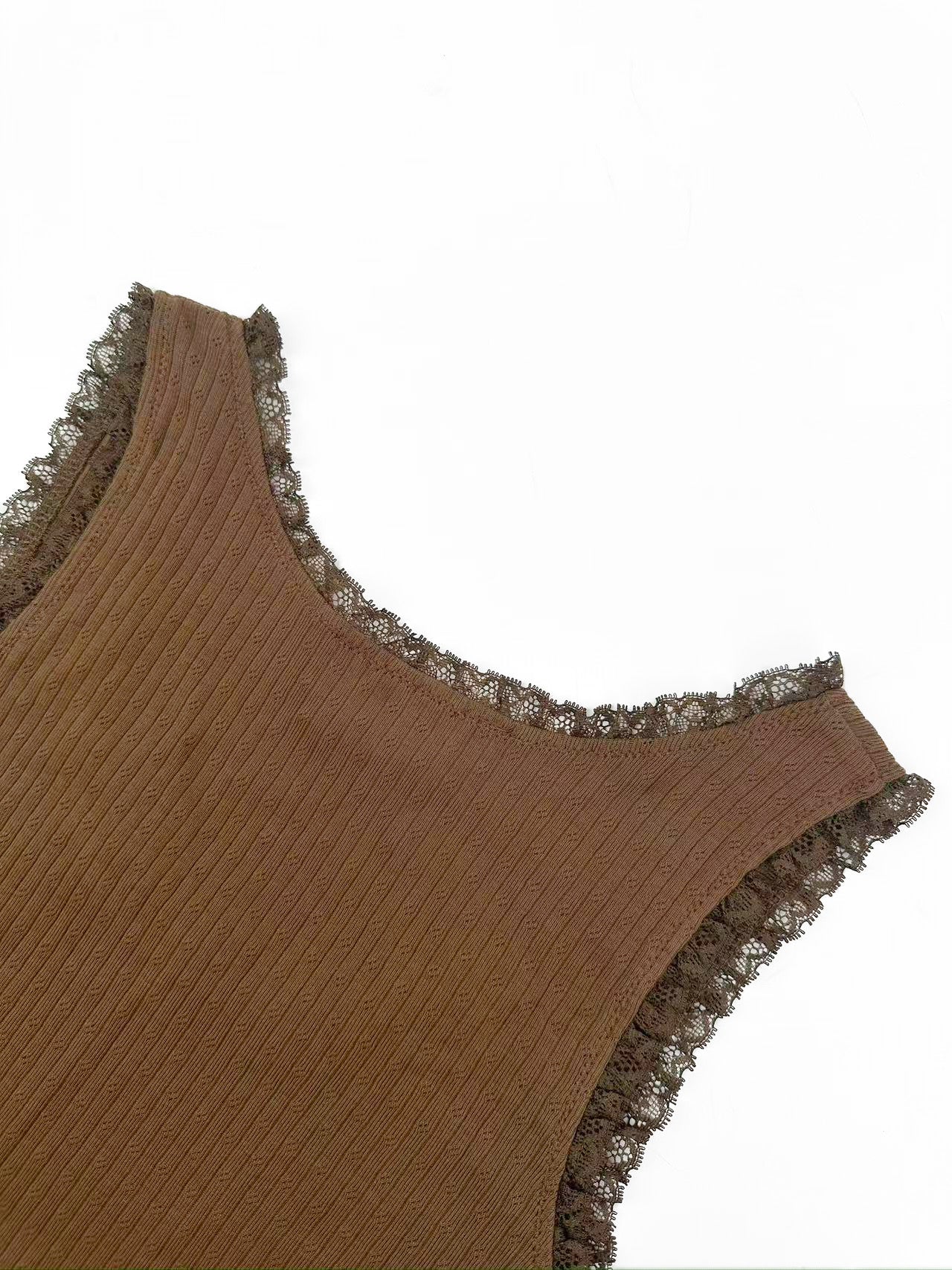 2026 Women’s MM Lace-Trimmed Tank Top (FF742)