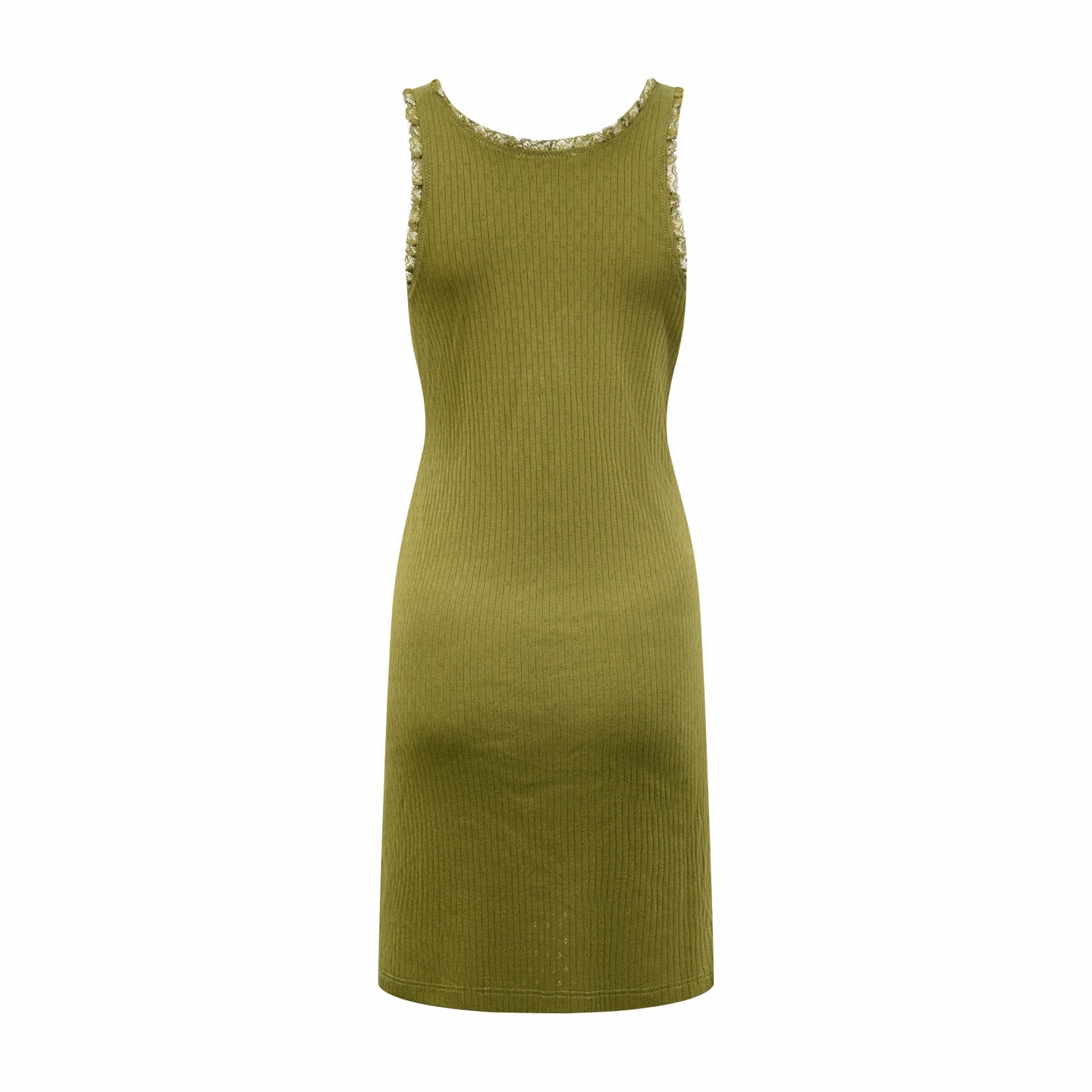 2026 Women’s MM Lace-Trimmed Spaghetti-Strap Dress (FF739)