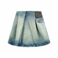 2026 Women’s Way Leather Denim Mini Skirt (EE417)