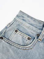 2026 Women’s Way Embroidered Leather Denim Shorts (EE422)
