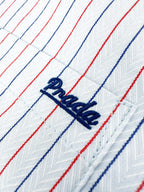 2026 Women's Triangle Brand Logo Striped Half-Zip Shirt (FF733)
