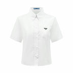 2026 Women's Triangle Brand Triangle Logo Short Shirt (EE420)