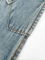 2026 Women's MM Logo Belted Denim Jacket (EE434)