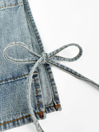 2026 Women's MM Logo Belted Denim Jacket (EE434)