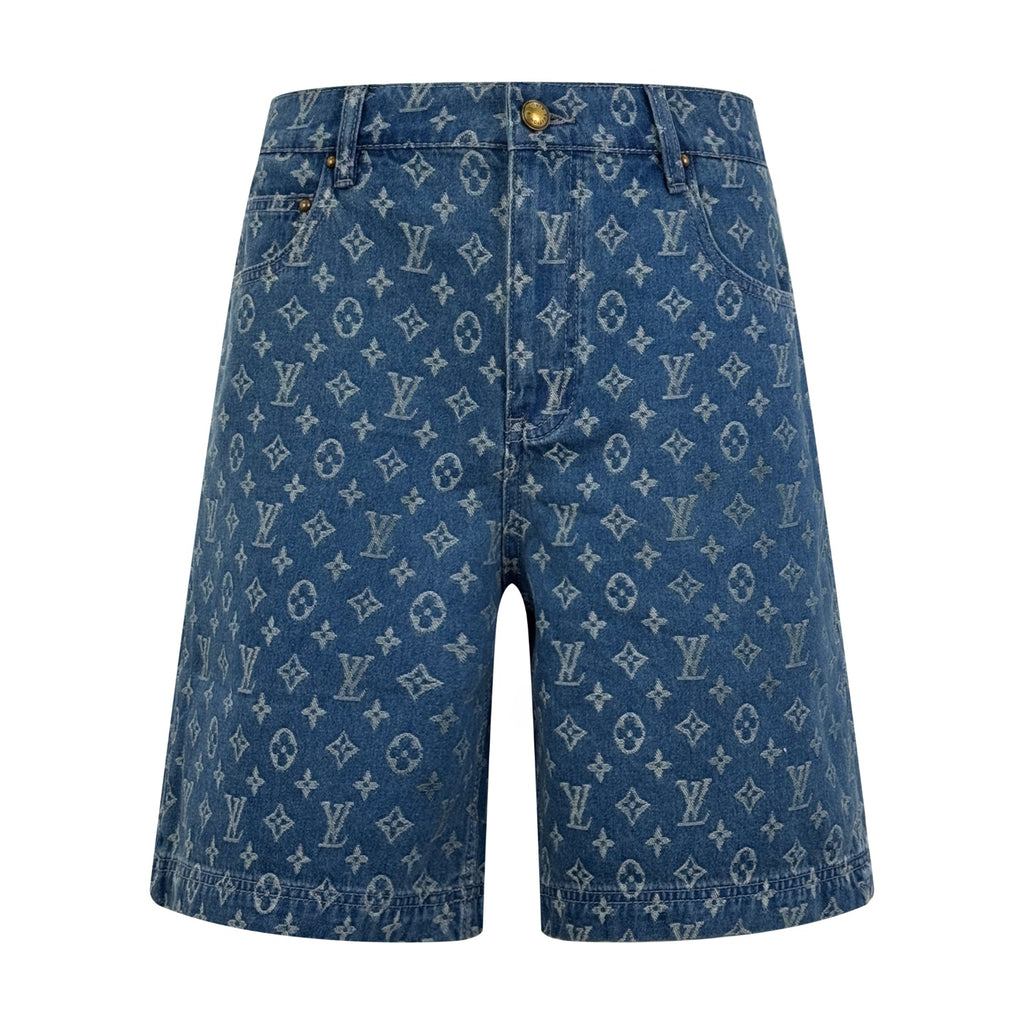 2026 New Model LY Full-Printed Logo Denim Shorts (BB799-A80)