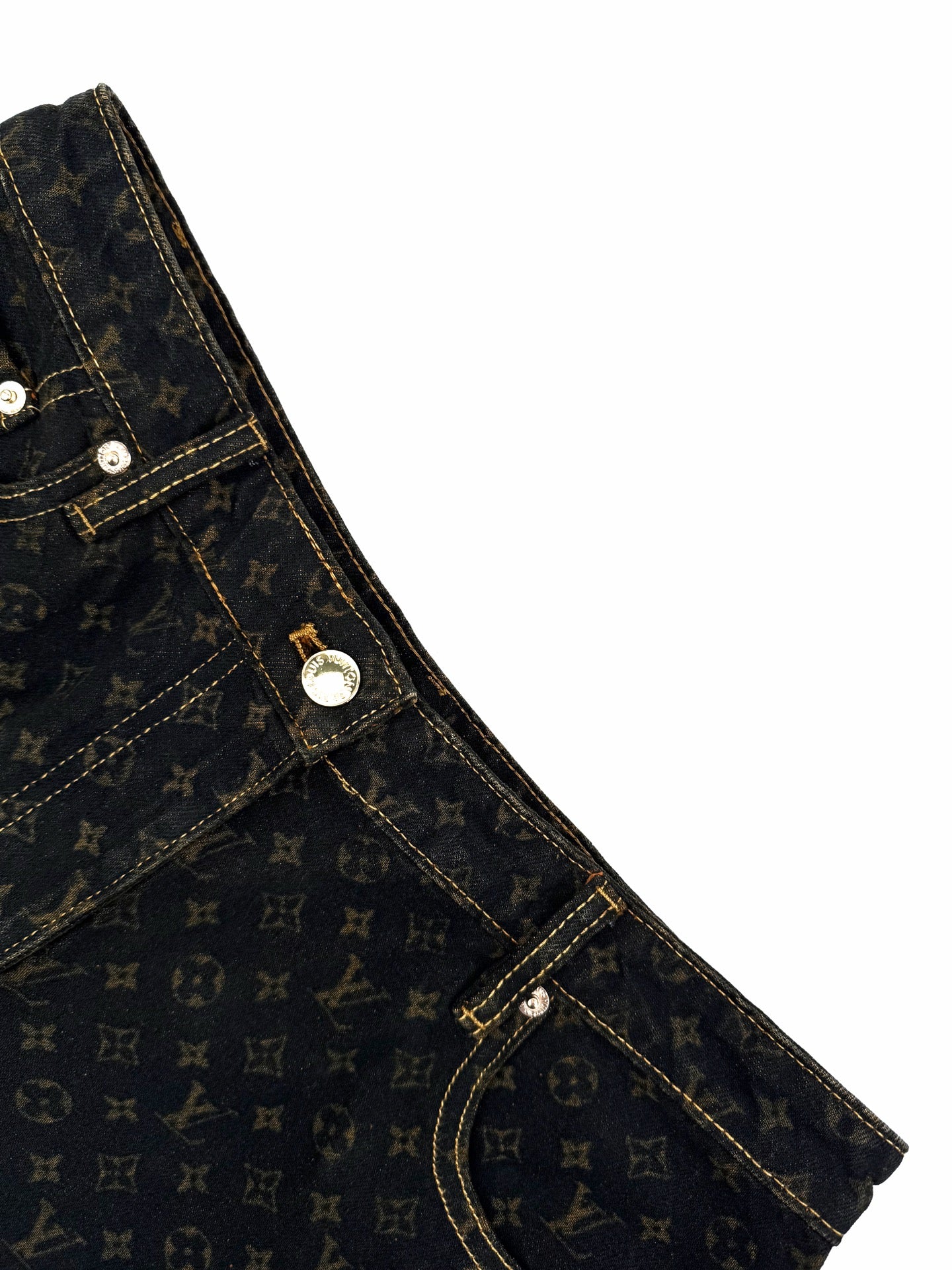 2026 Women's LY Label Printed Denim Pants (EE403)