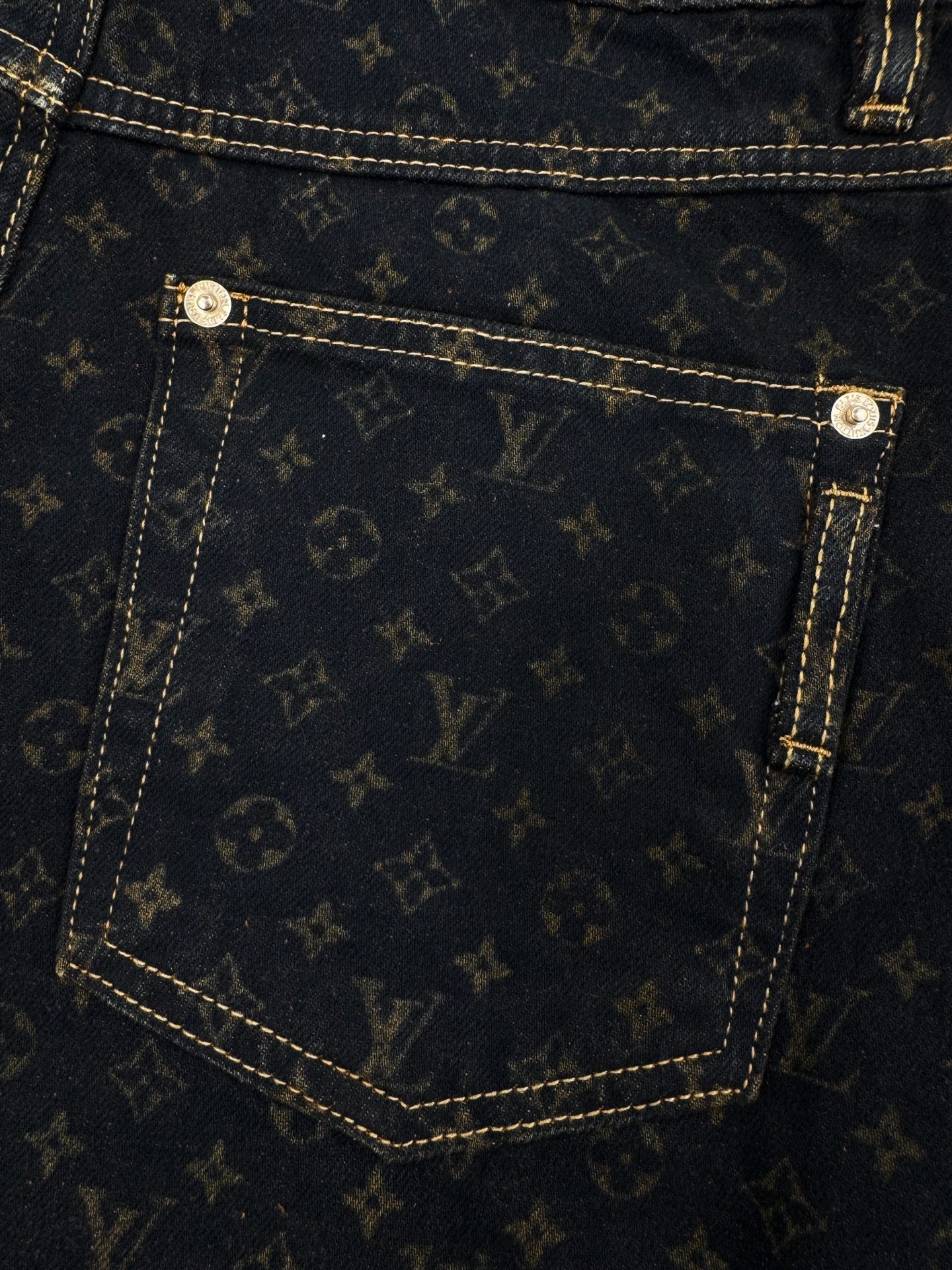 2026 Women's LY Label Printed Denim Pants (EE403)