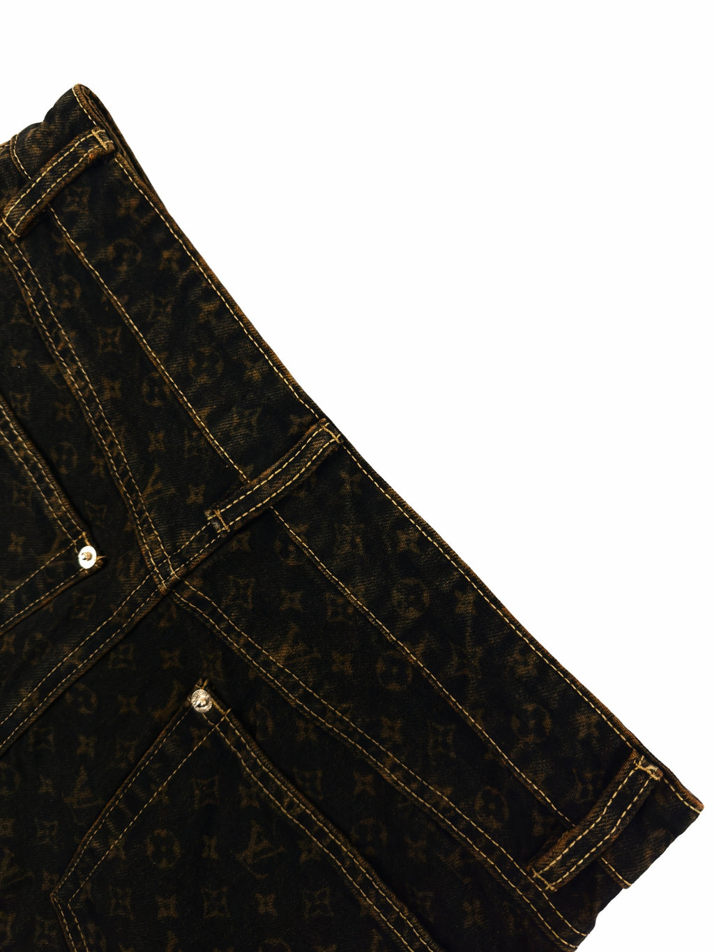 2026 Women's LY Label Full Print Denim Short Skirt (EE419)