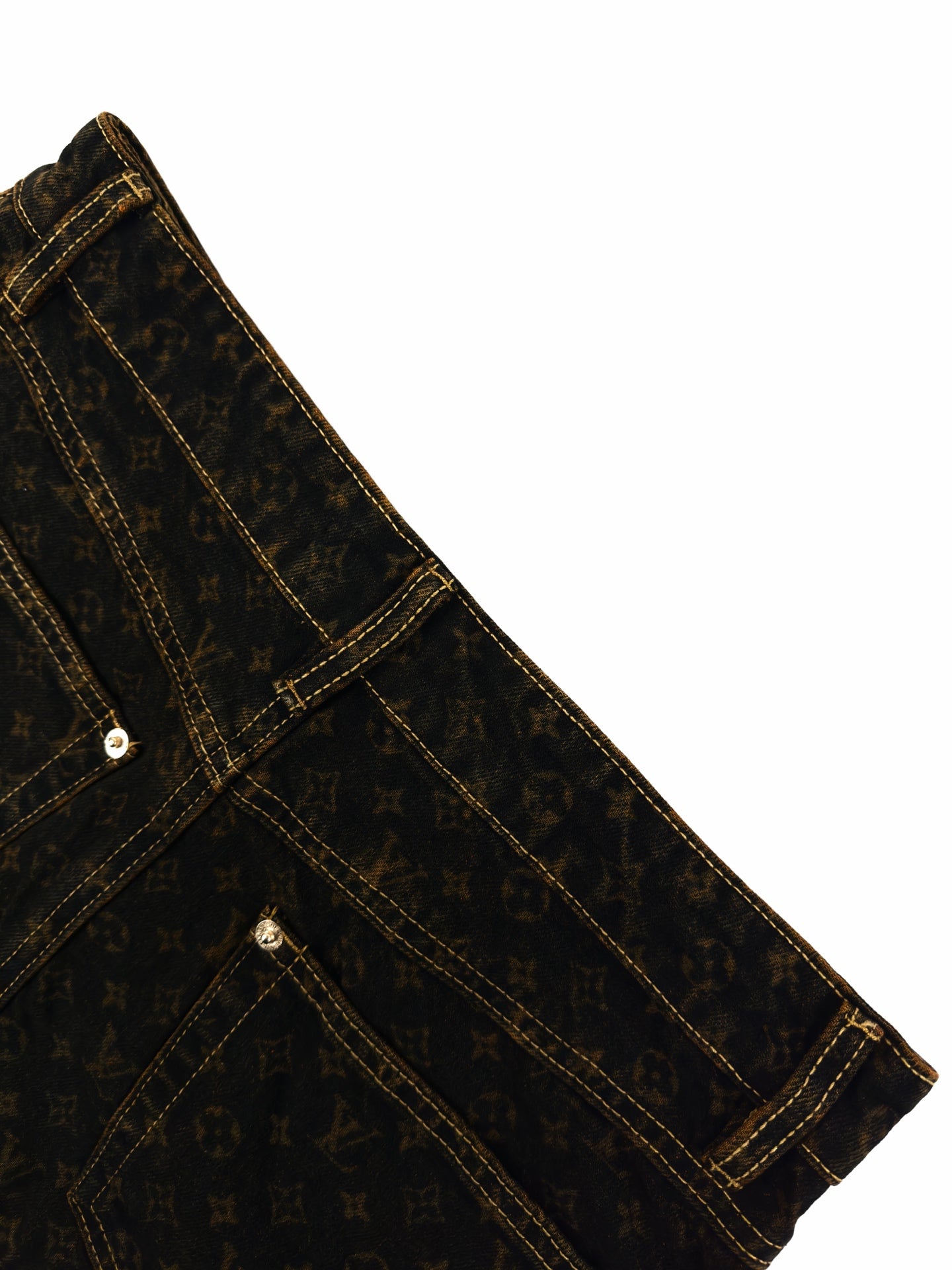 2026 Women's LY Label Full Print Denim Short Skirt (EE419)