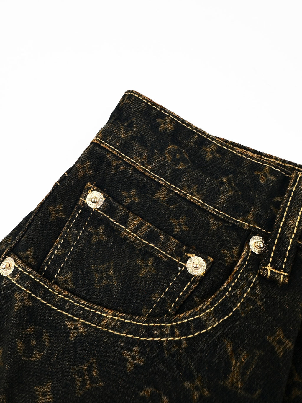 2026 Women's LY Label Full Print Denim Short Skirt (EE419)