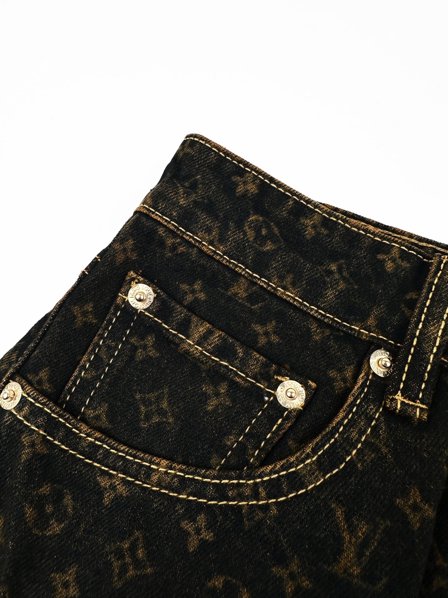 2026 Women's LY Label Full Print Denim Short Skirt (EE419)