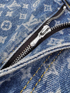 2026 Women's LY Logo All-Over Print Flared Jeans (EE418)