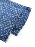 2026 Women's LY Logo All-Over Print Flared Jeans (EE418)