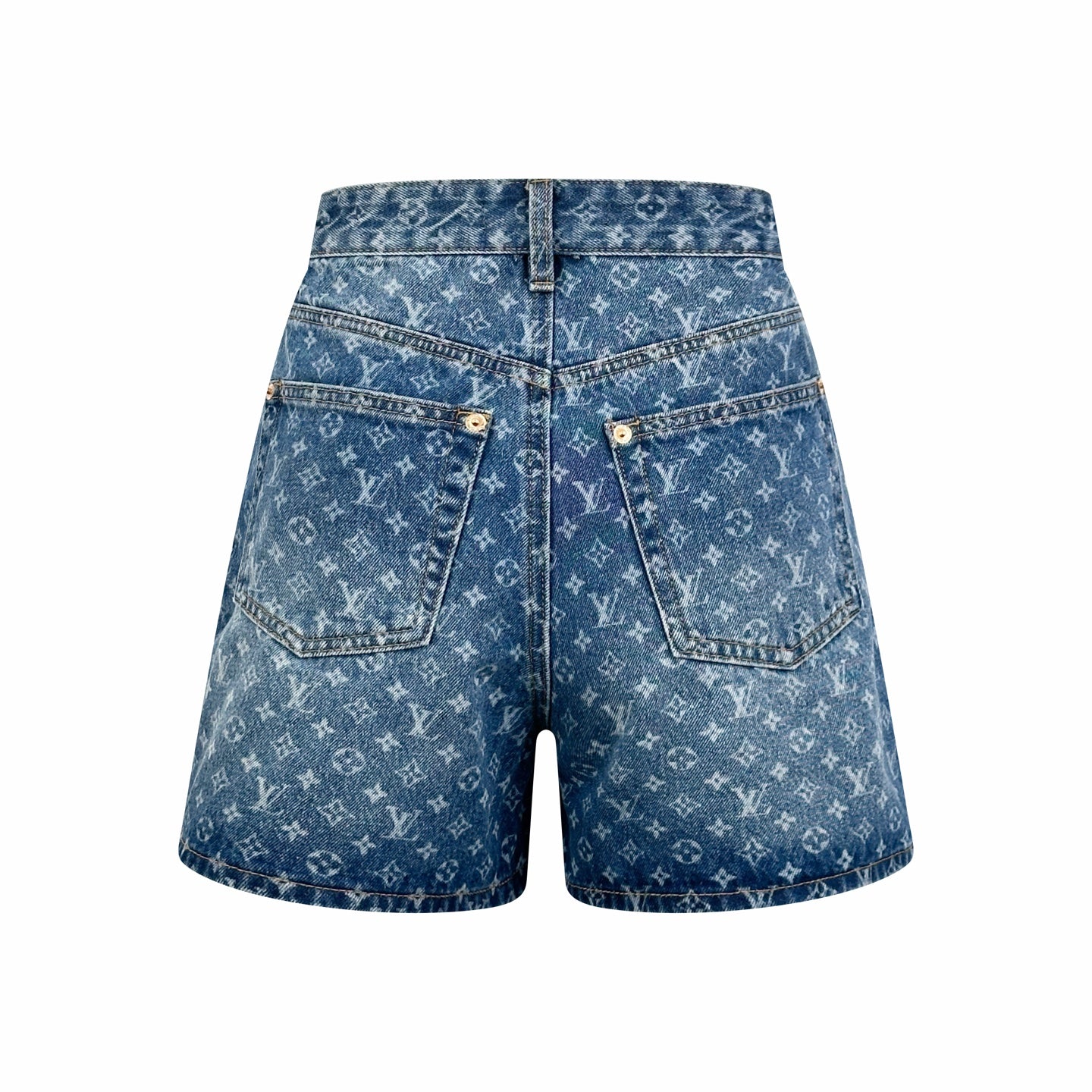 2026 Women's LY Labeled Full-Print Denim Shorts (EE415)