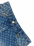 2026 Women's LY Labeled Full-Print Denim Shorts (EE415)